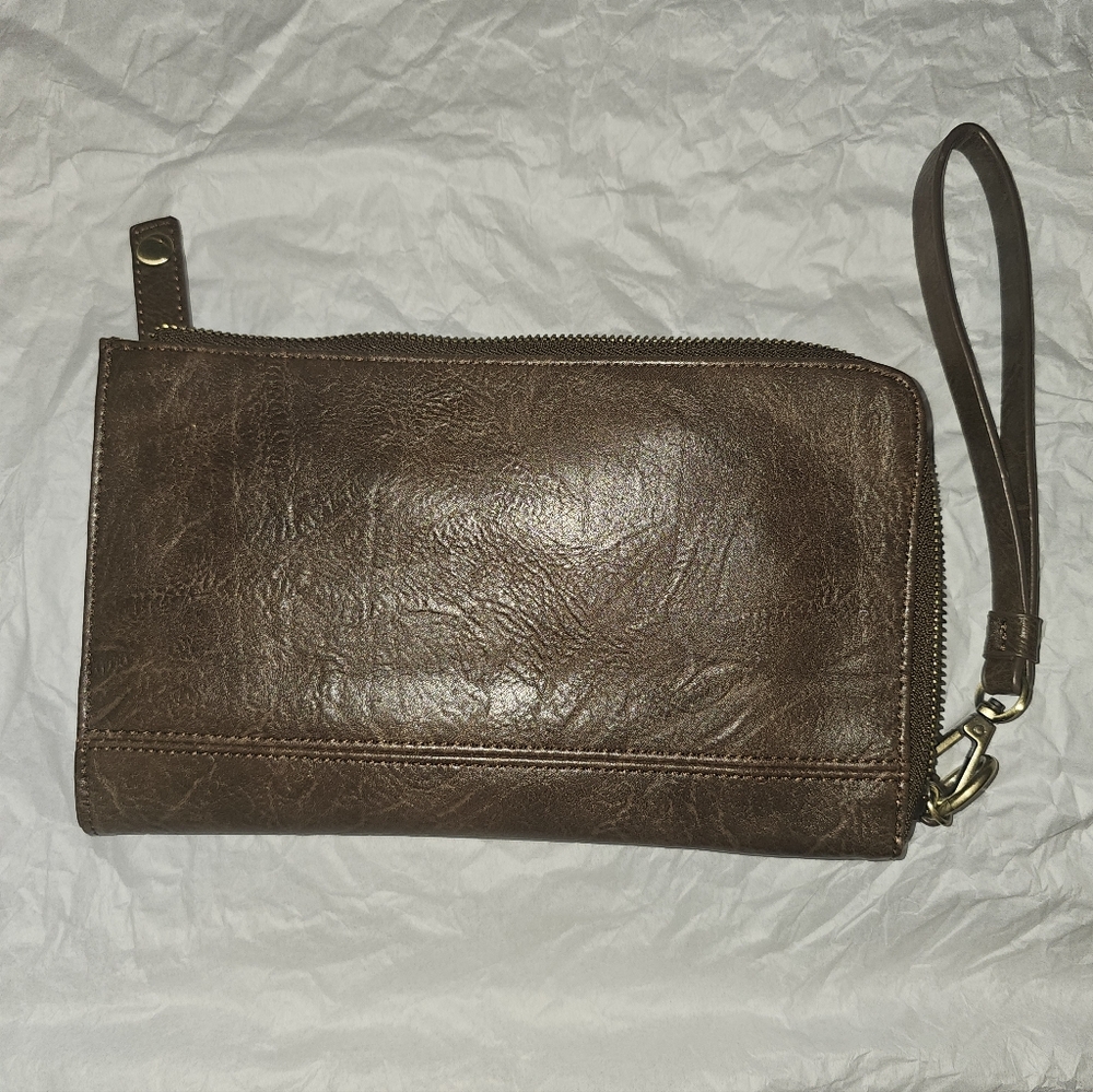 Joy Susan Leather Wristlet